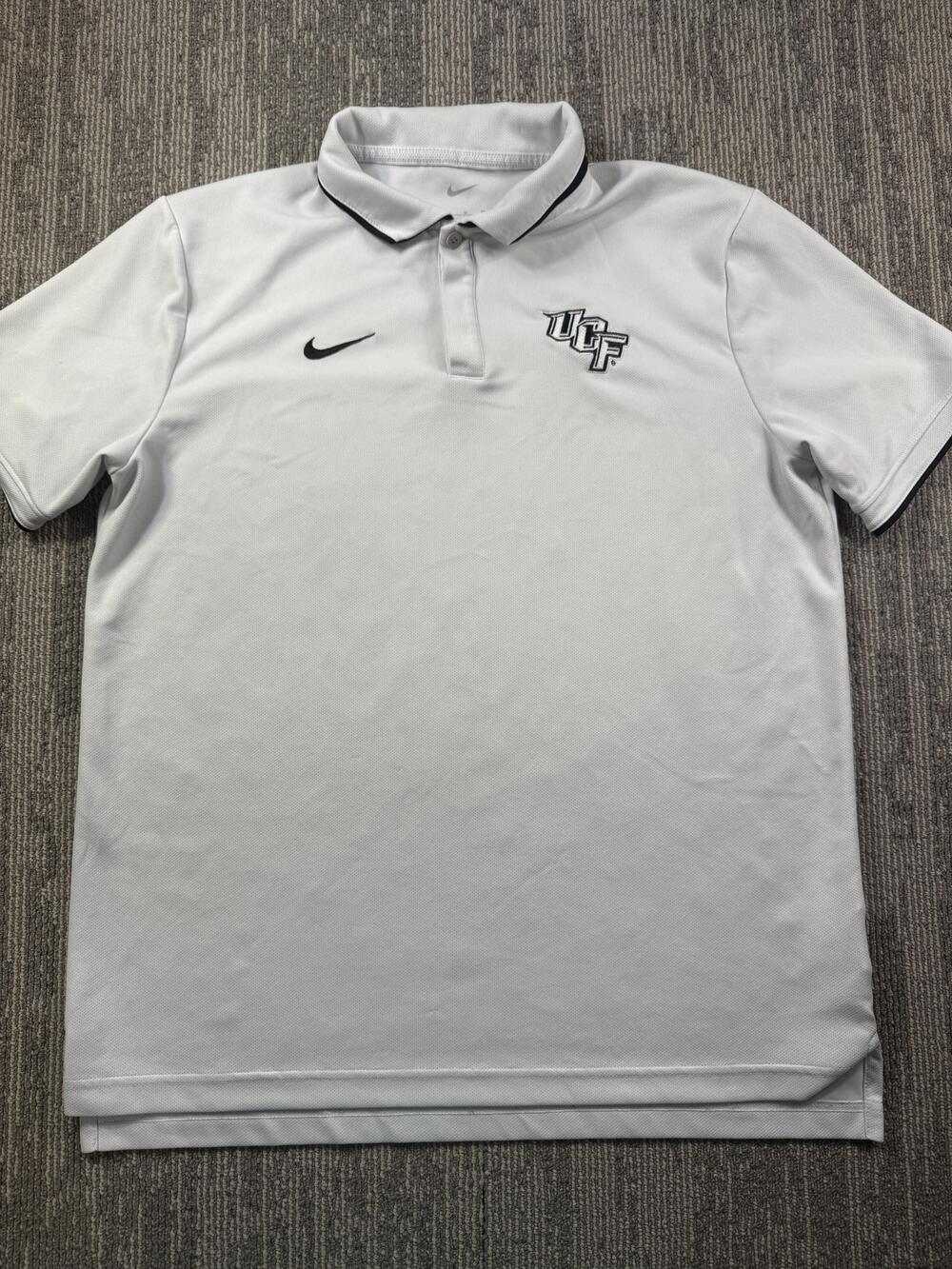 UCF Knights Shirt Mens Medium White Black NCAA Football Nike Dri Fit Performance
